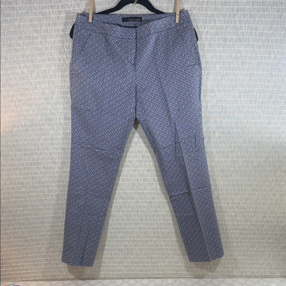 Amanda & Chelsea Navy and White Patterned Pants